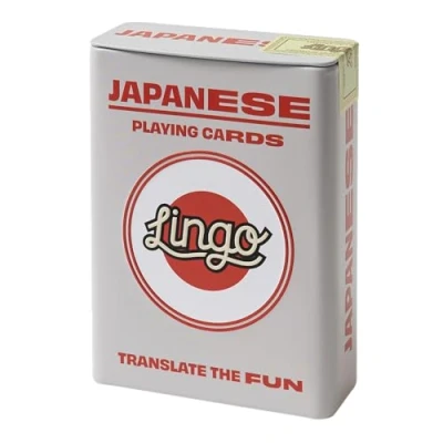 Image of Japanese Lingo Playing Cards in Wayfarer Tin Box Travel Flashcards Learn Vocabulary A Fun &amp; Easy Way 52 Essential Translations