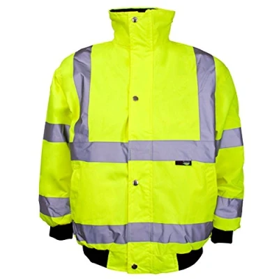Image of SuperTouch Kids Children&#039;s Junior Hi Vis High Viz Visibility Safety Waterproof Bomber Jacket (Age 4 6 Years, Yellow)