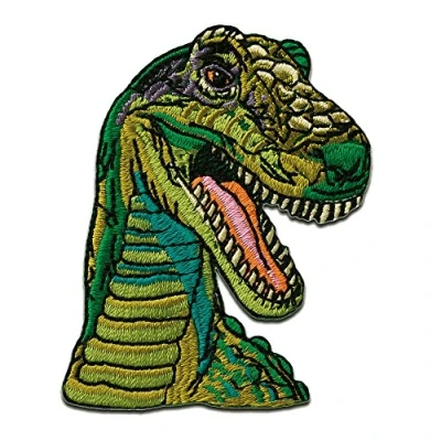 Image of Dinosaur T Rex Iron on Patches Adhesive Emblem Stickers Appliques, Size: 2.72 x 1.97 inches