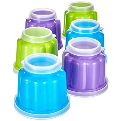 Image of Ibili 756500 Set of 6 Jelly Molds (Blister), Plastic, Multicoloured, 7.5 x 6.1 centimeters