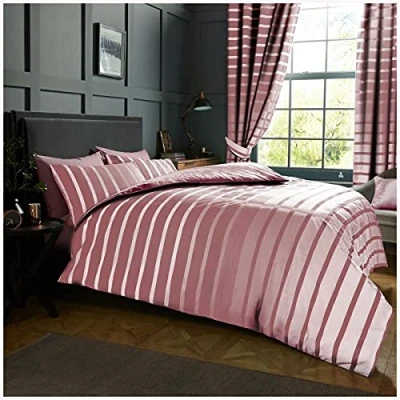 Image of GC GAVENO CAVAILIA Printed Duvet Cover Sets Stripe Bedding &amp; Linen King Size Bed Set 3 Piece Quilt Blush Pink