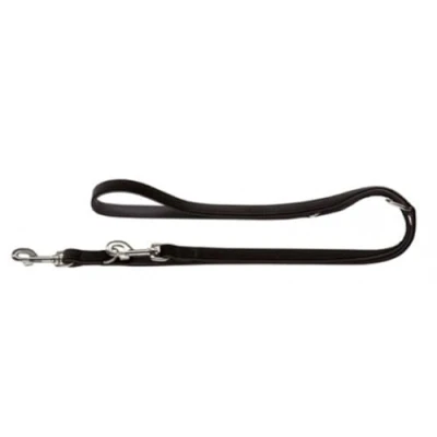 Image of HUNTER Softie Art Nubuk Nickel Training Lead Rope, 20 x 200 cm, Large, Black/Nappa Black