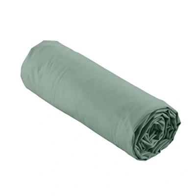 Image of douceur d&#039;intérieur, Percale Cotton Fitted Sheet 160 x 200 cm Lime Green