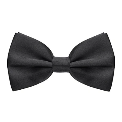 Image of BB Accessories Satin Bow Tie Plain Black