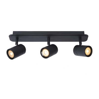 Image of Lennert Modern Ceiling Spotlight Bar Bathroom LED Dim. GU10 3x5W 3000K IP44 Black