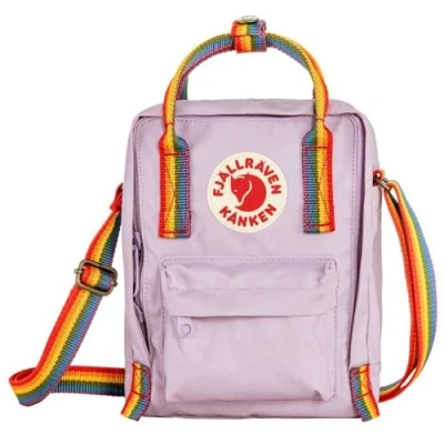 Image of Fjällräven Unisex&#039;s Kånken Sling Backpack, Pastel Lavender Rainbow (23623 457 907), One Size