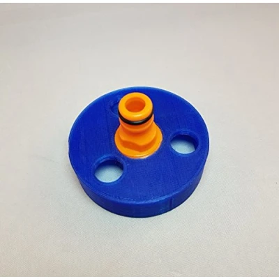 Image of Motorhome water filler cap with hose connector for quick clean fill of your tank : BLUE Adapter