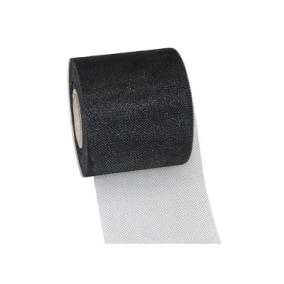 Image of C.E. Pattberg VERONA Decoration Ribbon black, 50 m Tulle Band For Wrapping And Decorating, 72 mm Width, Elegant Easter Decorations, Baby Showers, Christmas, Wedding, Car