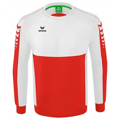 Image of Erima Adult Casual Six Wings Sweatshirt, Red/White, L