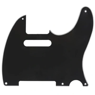 Image of Musiclily 5 Hole Vintage Tele Guitar Pickguard for USA/Mexican Made Fender Standard Telecaster Style, 3Py White