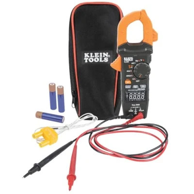 Image of Digital Clamp Meter, Auto Ranging 400 AMP Measures Electronic AC/DC Voltage Current Resistance and TRMS, Klein Tools CL390