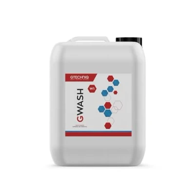 Image of Gtechniq Car Shampoo. Auto W1 GWash Shampoo for Cars. Dirt and Stain Remover Cleaning Kit with Pink Grapefruit Fragrance. 100% Biodegradable Foam Cleaner, Wheel Cleaner Screen Wash 5L