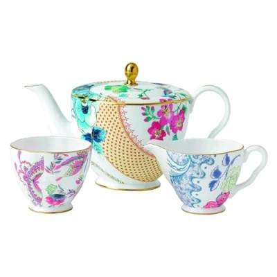 Image of Butterfly Bloom 3 Piece Set: Teapot, Sugar Bowl and Cream Jug