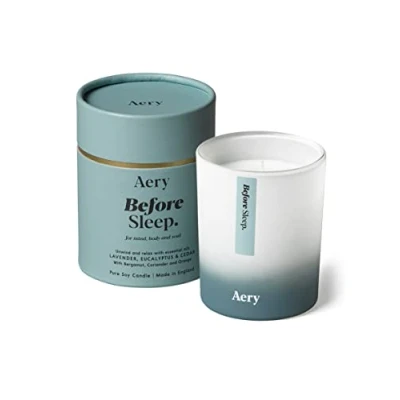 Image of Aery Before Sleep Scented Candle, Lavender, Eucalyptus and Cedar, One Size, 200g