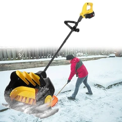 Image of GESAIDES Electric Cordless Snow Shovel, 41cm Width, Battery Blower, with 2 &amp; Quick Charger