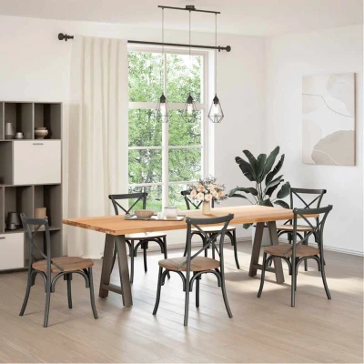 Image of vidaXL Dining Table Legs A Shaped 2 pcs 60x(72 73) cm Steel