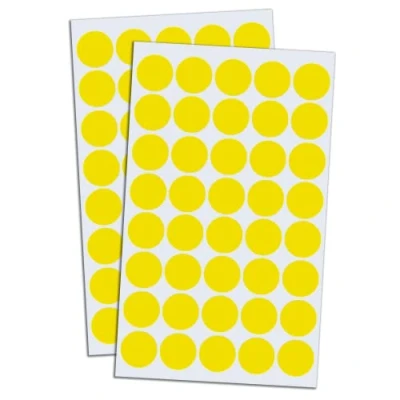 Image of 2000 Pieces, 20mm Yellow Dot Stickers, Sticky Dots Round Circle Spot Labels