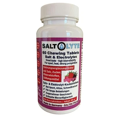 Image of SALTOLYTE 60 Chewing Tablets Lemon Salt and Electrolyte Chewable with Sodium, Magnesium, Potassium, Calcium