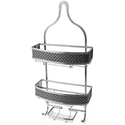 Image of LG TRADERS LIMITED Large 3 Chrome Tier Shower Caddy Bathroom/Kitchen Hanging Organizer Storage Rack