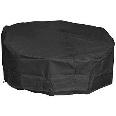 Image of Woodside Black Outdoor Garden Rattan Day Bed Protective Cover 1.85m x 0.55m 0.9m/6.1ft 1.8ft 3ft
