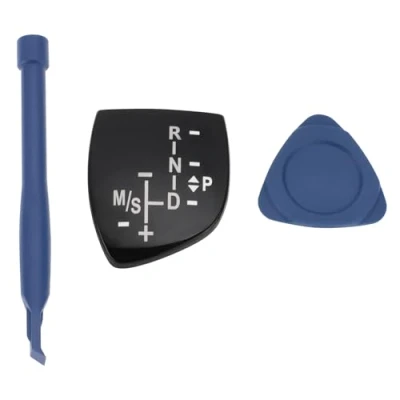 Image of YINETTECH Car Gear Sticker Shift Knob Panel Cover Replacement Part Interior Compatible with BMW 1 2 3 4 5 7 Series X3 X4 X5 X6, Short