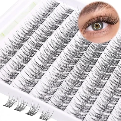 Image of Lash Clusters DIY Extensions Natural Cluster Lashes Eyelash Wispy Individual Short 9 11MM Self Application at Home by ALICE