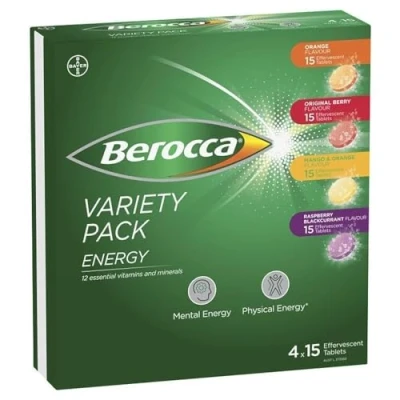 Image of Berocca Energy Variety Pack Effervescent Tablets 60 Count