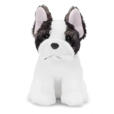 Image of Zappi Co Christophe the French Bulldog Plush Toy Frenchie (22cm) Chum Soft Cuddly Recycled Dapper Doggy Friend (White)