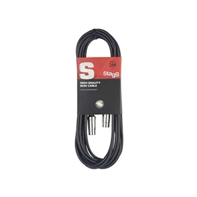 Image of Stagg 10ft. MIDI Cable Male DIN Plug /Male Metal, 3m