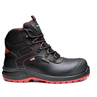 Image of BASE PROTECTION BAS B895 7 Be Dry Mid Safety Shoes, Black/Red, UK 7/EU 41