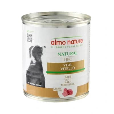 Image of almo nature HFC Natural Veal Wet Dog Food (Pack of 12 x 280g tins)