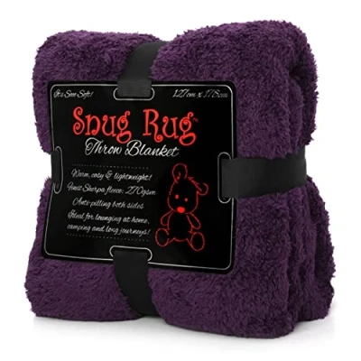 Image of Snug Rug Special Edition Blankets Luxury Sherpa Fleece 127 x 178cm (50&quot; 70&quot;) Sofa Couch Soft Throw Blanket (Purple)
