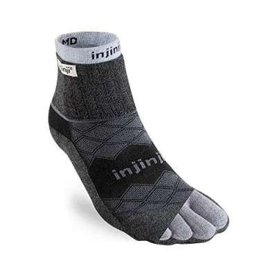 Image of Injinji Liner+Runner MiniCrew Coolmax Black Teensokken