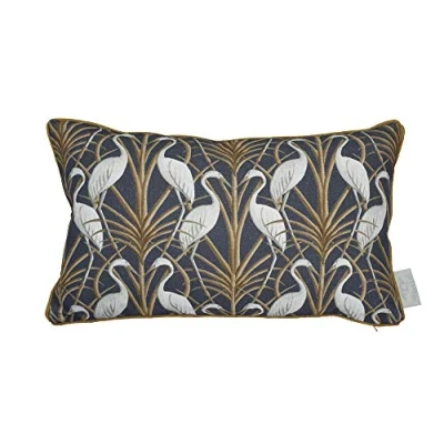 Image of The Chateau by Angel Strawbridge NOUVEAU HERON Cushion NAVY Polyester Filled 30 x 50cm
