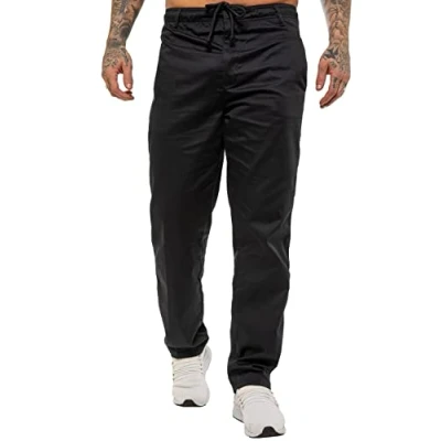 Image of BRAND KRUZE Mens Work Trousers KZ112 Elasticated Smart Plain Rugby Trouser Casual Pants All Waist Sizes Navy 42W / 29L