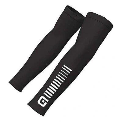 Image of Alé Cycling Sunselect Summer Sleeves, Black/White, M (Pack of 2)