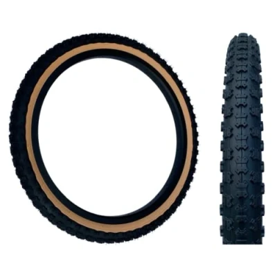 Image of Baldy&#039;s 16 x 1.75 BLACK With TAN WALL Kids BMX/Mountain Bike Tyre