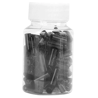 Image of Jenngaoo 100pcs 5mm Brake Cable Caps, Aluminum Alloy End Clamps, Bicycle Caps for Mountain Road Folding Bike Parts(Schwarz)