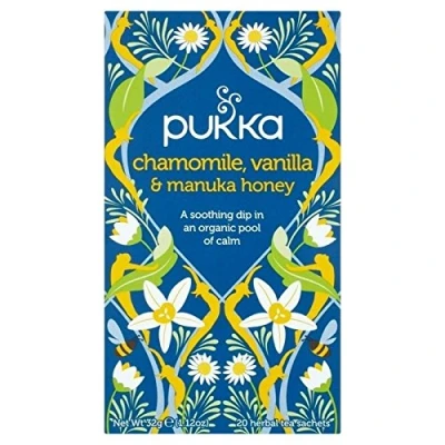 Image of Pukka Chamomile, Vanilla &amp; Manuka Honey Teabags 20 per Pack of 2