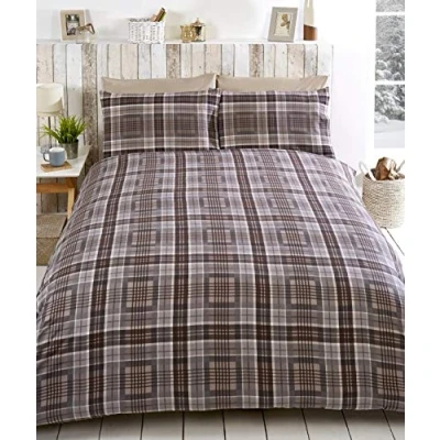 Image of Rapport Duvet Cover, 100% brushed cotton, Natural, Double