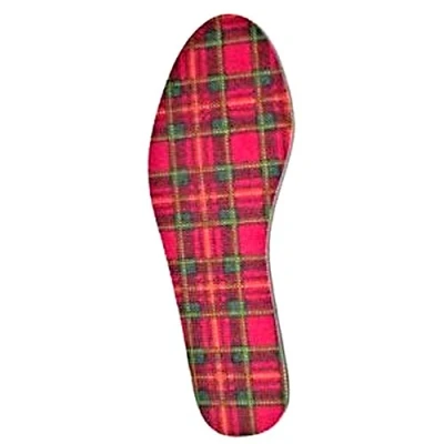 Image of eCobbler Mens Tartan Insoles in Sizes 7 to 12 10 Red