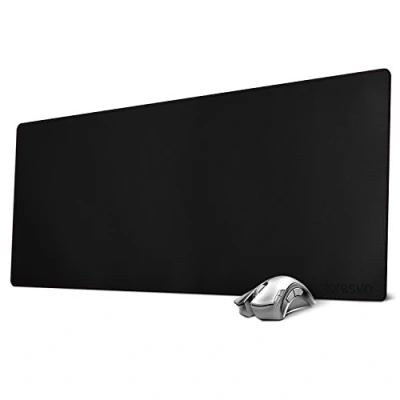 Image of ZORESYN XL Large Mouse Pads (90x40cm) PU Leather Gaming Mousepad Desk Mat Nonslip Base and Waterproof Desktop Keyboard Extended (Black, X Large)