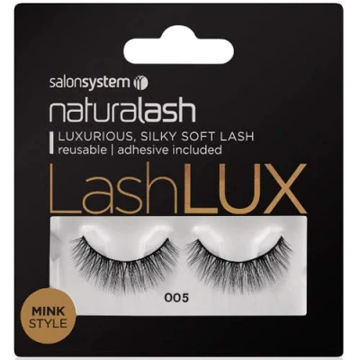 Image of Salon System Naturalash Lashlux 005 Black Mink Style Strip Lashes