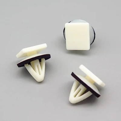 Image of VVO Fasteners Plastic Exterior Trim Moulding Clip, White (Pack of 10)