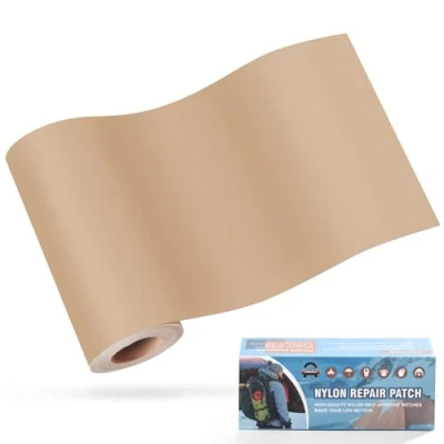 Image of OAZ 10x160 cm Nylon Repair Patches Fabric Patch Self Adhesive Tent Kit Waterproof Lightweight Tape for Clothing Down Jacket Sleeping Bag Khaki