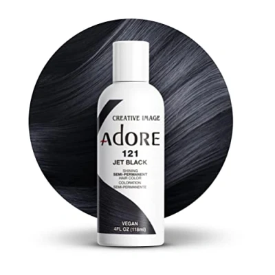 Image of Adore Shining Semi Permanent Hair Colour, 121 Jet Black
