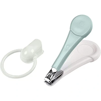 Image of Beaba Nail Clippers for Babies and Children care manicure Large Ergonomic Handle Blue