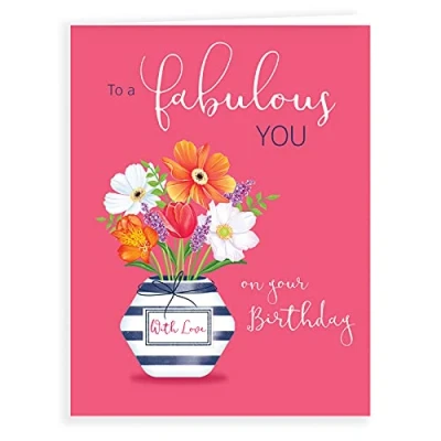 Image of Koko Designs Luxury Beautiful Contemporary Fabulous You Birthday Card 8 x 6 inches