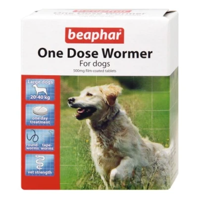 Image of Beaphar ONE DOSE WORMER FOR LARGE DOGS 20 40 KG