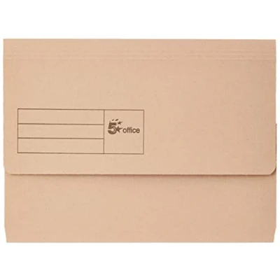 Image of 5 Star Document Wallet Half Flap 285gsm Capacity 32mm A4 Buff [Pack of 50]
